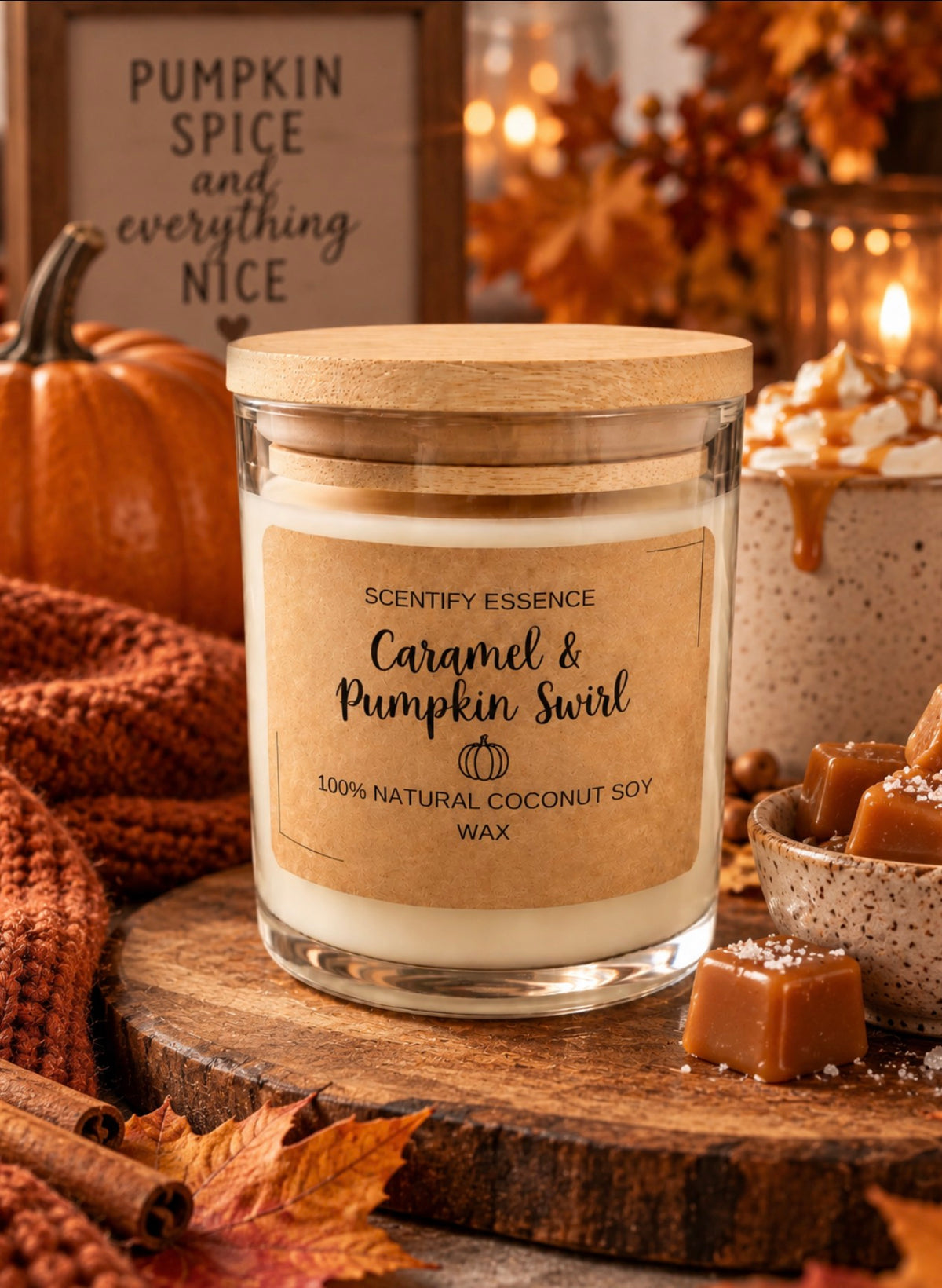 Caramel & Pumpkin Swirl |Candle 10 oz