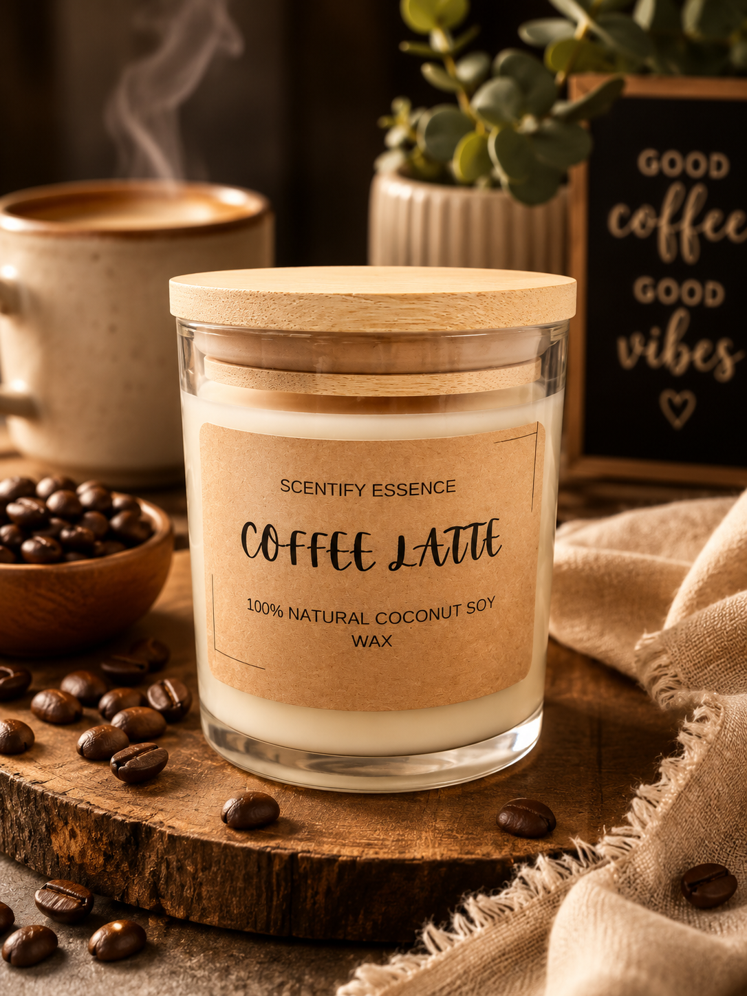 Coffe Latte candle coconut soy wax