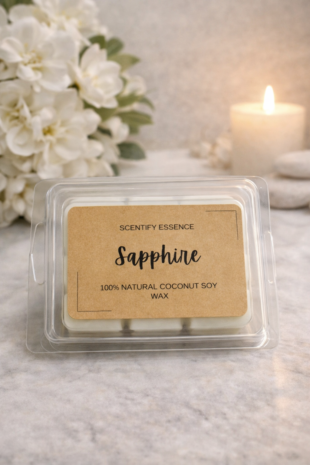 Sapphire – Hand-Poured Coconut Soy Luxury Wax Melts 6 cubes