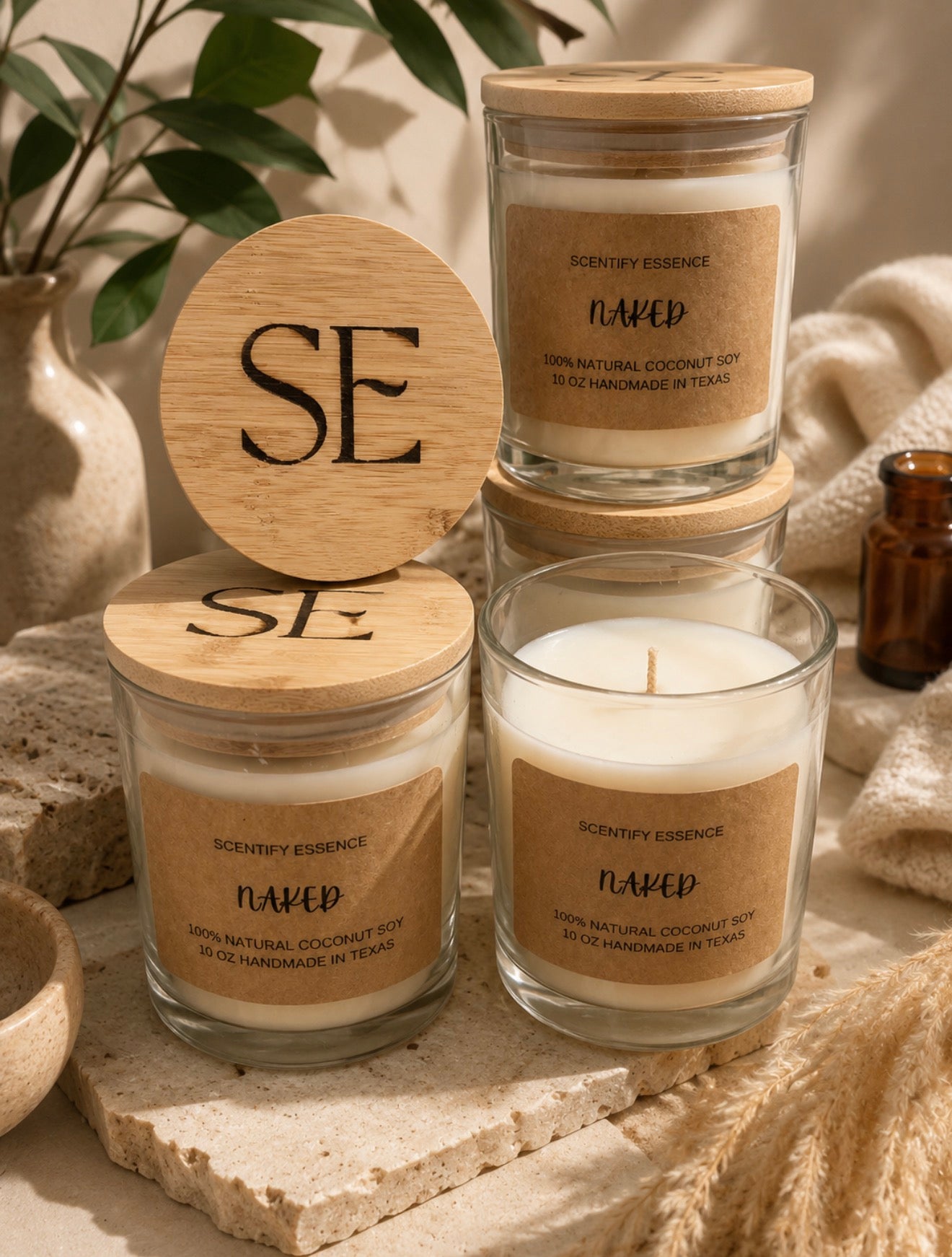 Naked – Fresh Mint, Lily & Patchouli Coconut Soy Candle