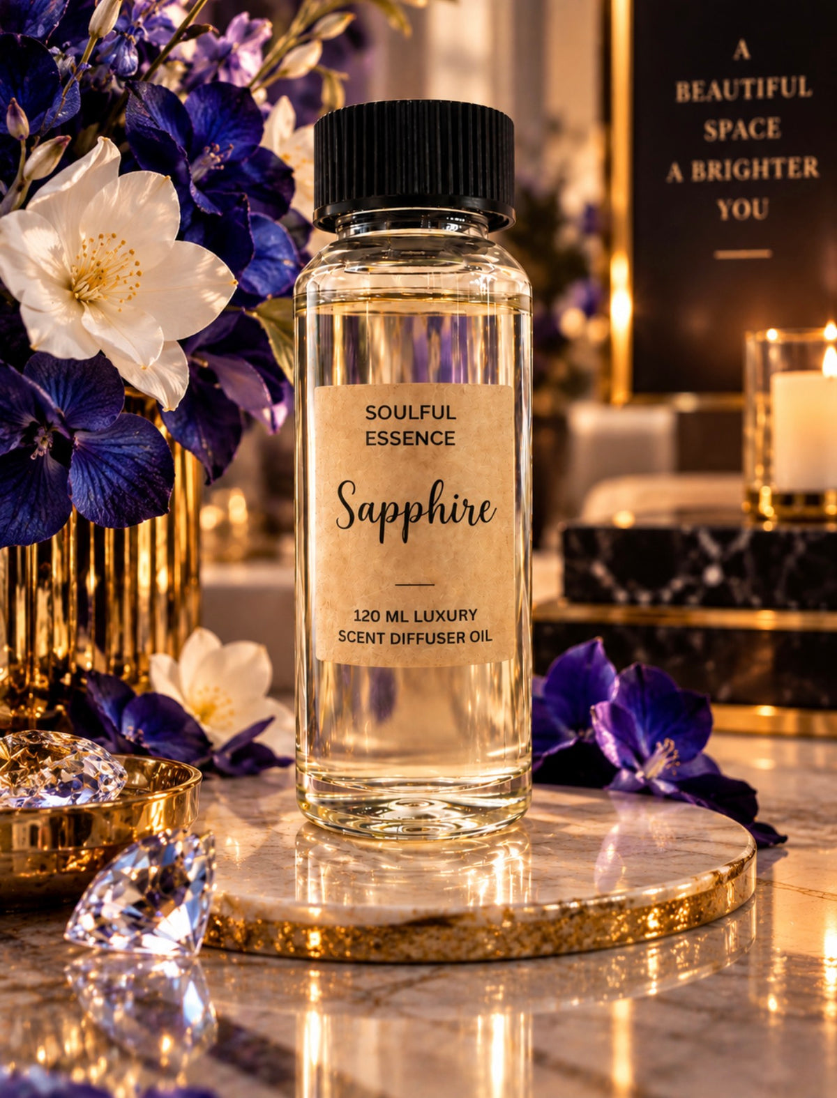 Luxury Sapphire Diffuser Oil 120 ml bottle