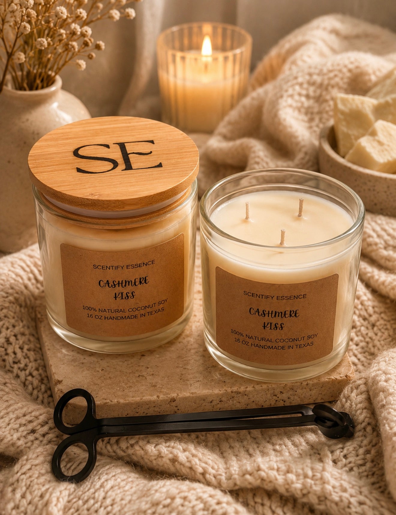 Cashmere Kiss – Warm Spices & Coconut Soy Luxury Candle