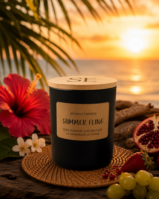 Summer Fling Citrus and Floral coconut soy candle 