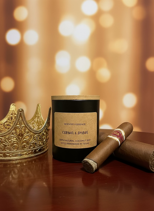 Scentify Essence Crown & Smoke coconut soy Candle 