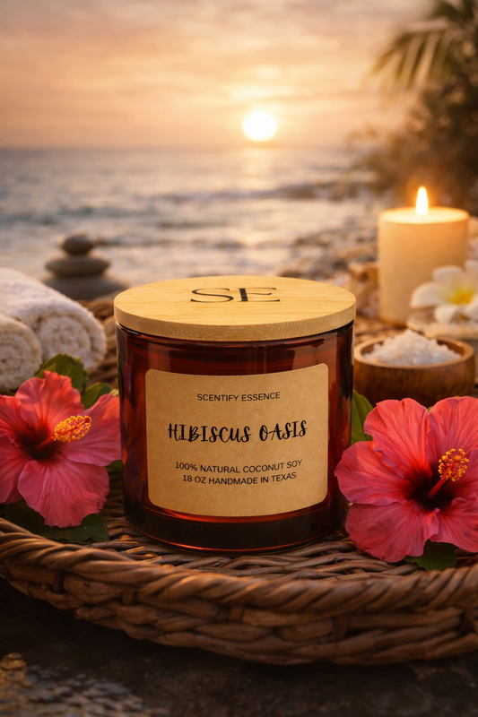 HIBISCUS OASIS – Tropical Floral Hand-Poured Candle
