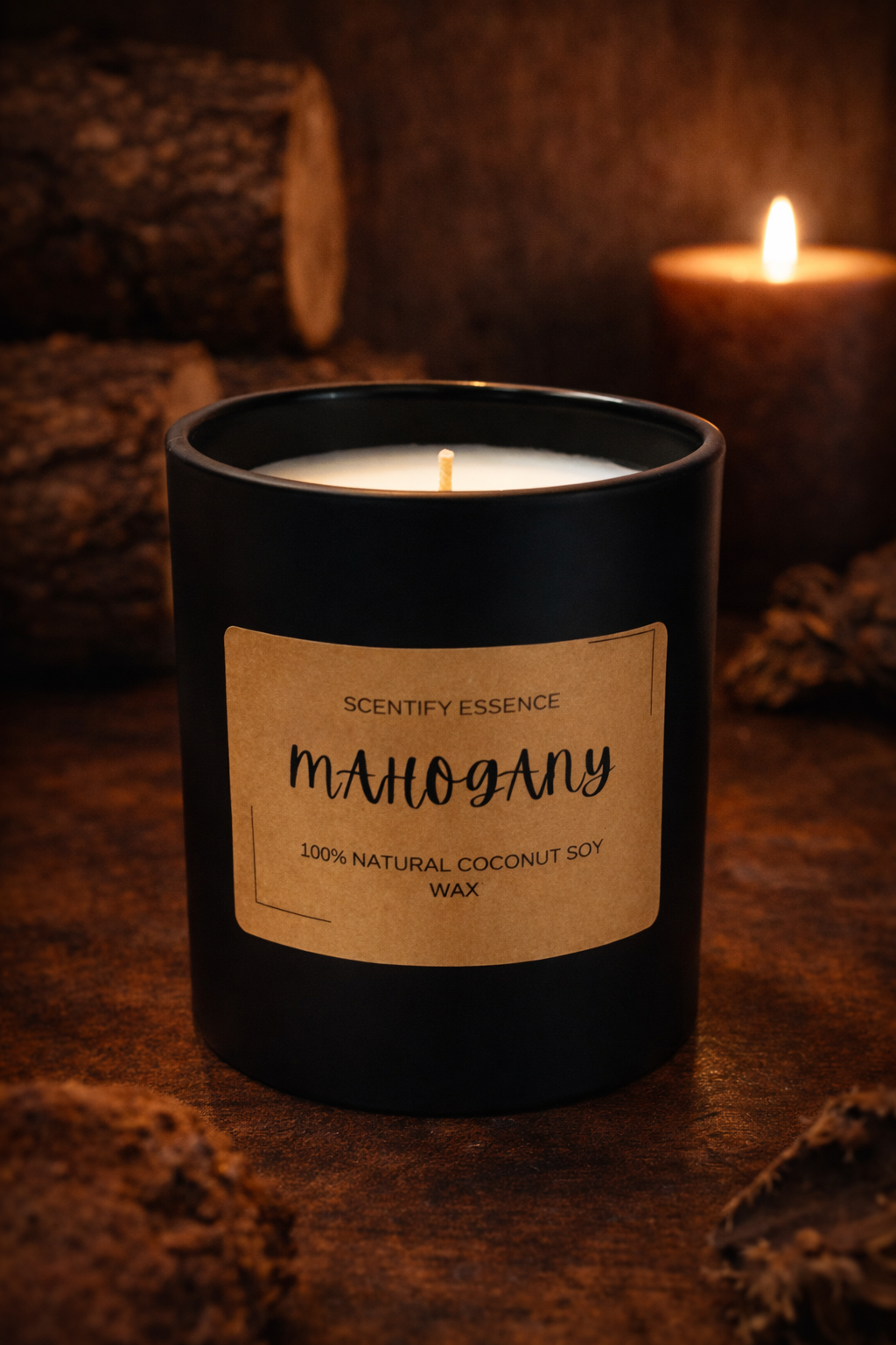 Mahogany – Warm & Woody Coconut Soy Candle