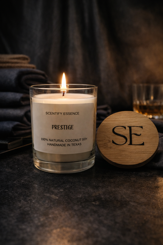 Prestige Luxury Coconut Soy Candle-Masculine Confidence Scent