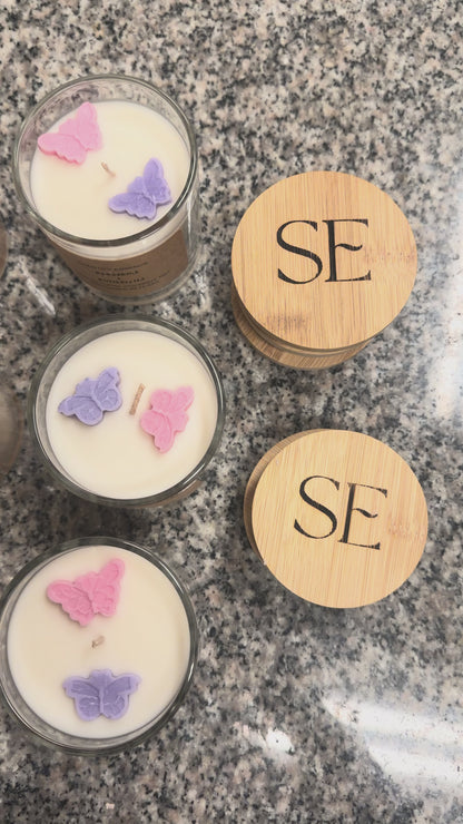 Blossom and Butterflies Luxury Soy Candle | Elegant Bold Floral Home Fragrance | Scentify Essence